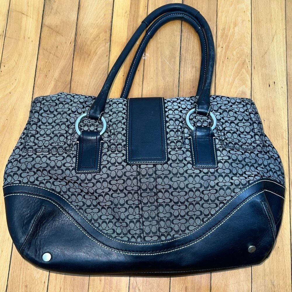 Coach Vintage Y2K Soho Signature Jacquard C Canvas Satchel Hobo Bag K0785-F10929 - Picture 12 of 15